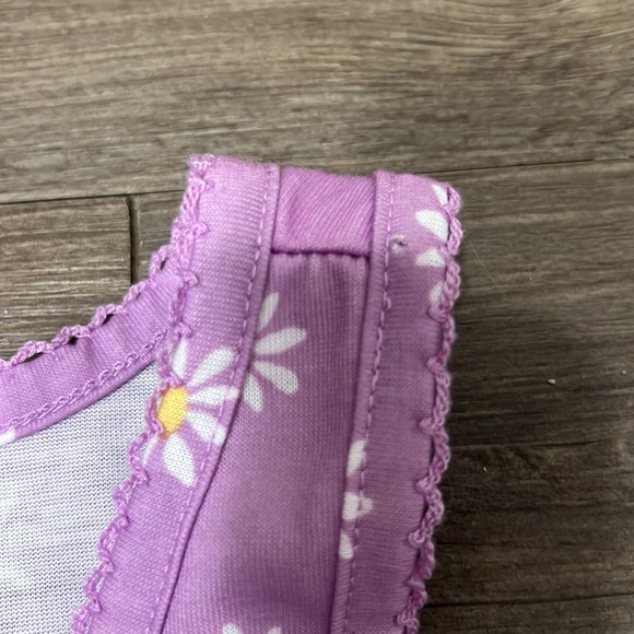 Gap Kids Purple Daisy Sleeveless Sleep Top Size 6 - Picture 3 of 5